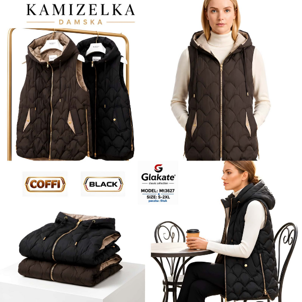 Kamizelki damskie Roz S-2XL, 1 Kolor Paczka 5 szt